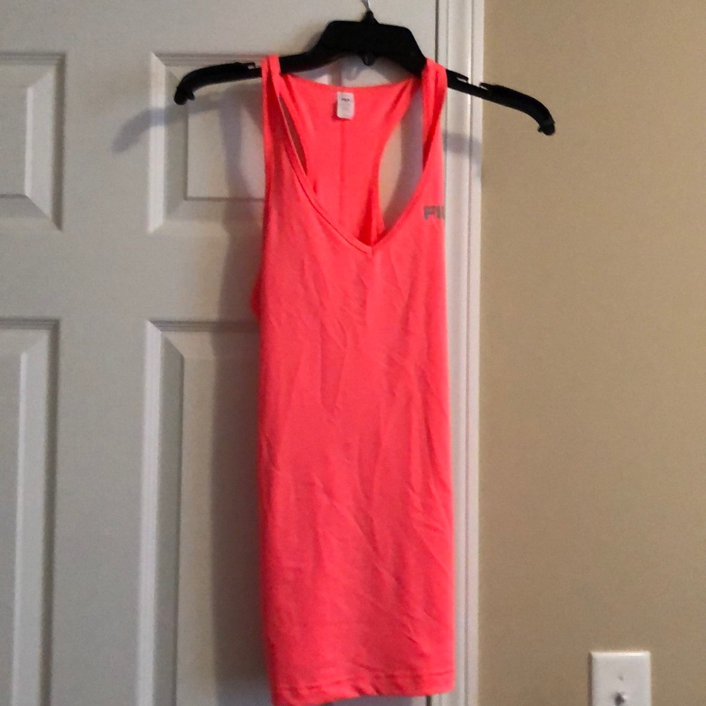 Fila work out coral tank top size small